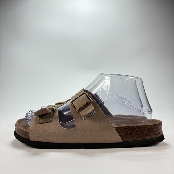 Birkenstock Arizona Soft Footbed Taupe Leather Sandals 56090 Women's Size 7 - Picture 4 of 10